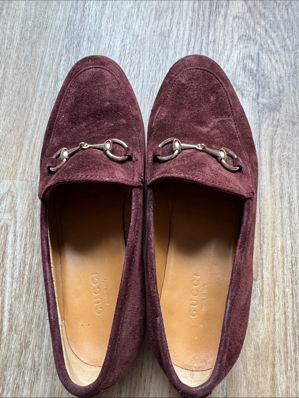 Gucci Brown Suede Horsebit Loafers